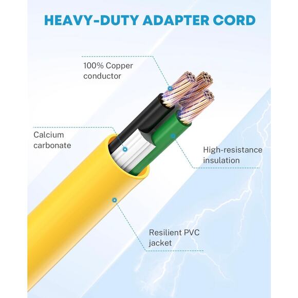 Kohree RV Plug Adapter 18" 30A Male to 50A Female Power Cord - Picture 7 of 12